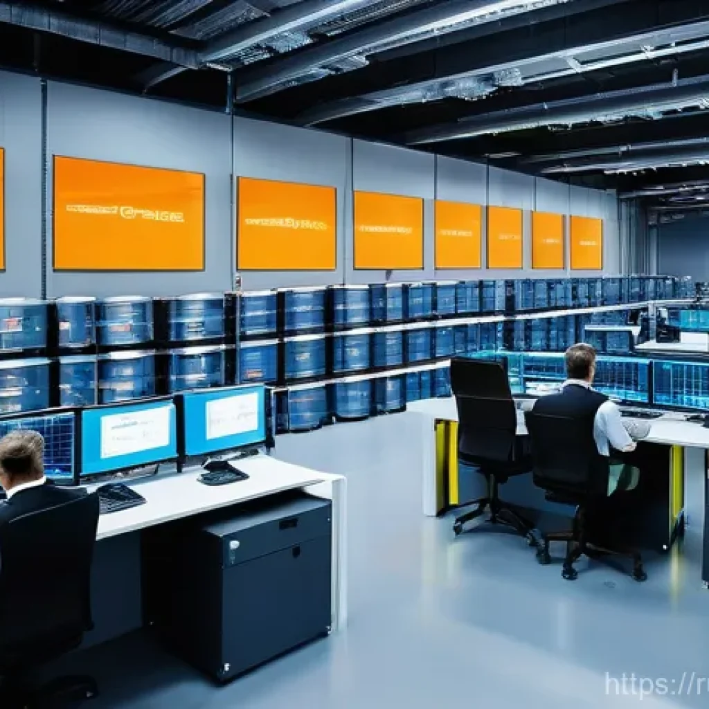 공급망관리와 기술 혁신 동향 - **Prompt:** "A bustling, high-tech logistics hub situated on the outskirts of a vibrant Russian metr...