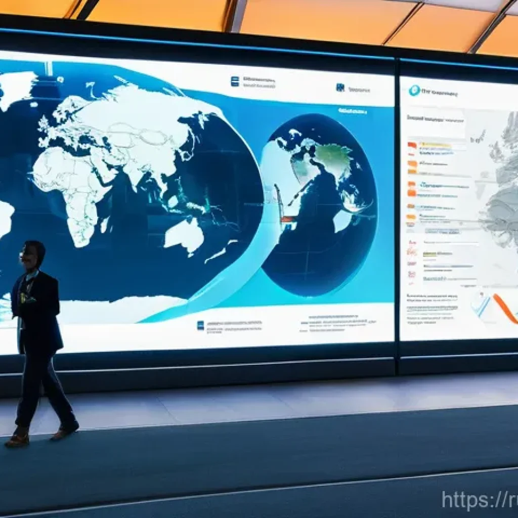 공급망관리 채용 과정과 팁 - A hyper-modern, bustling international logistics hub at dawn. The scene features sleek cargo ships f...