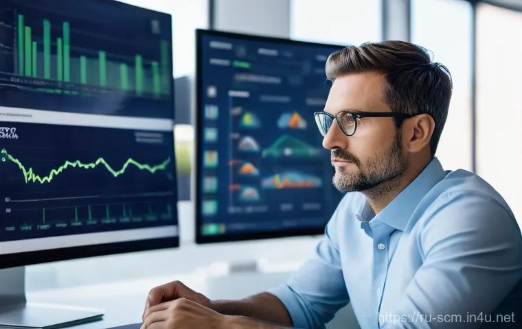 공급망관리 채용 과정과 팁 - The interior of a vast, meticulously organized automated warehouse of the future. The space is illum...