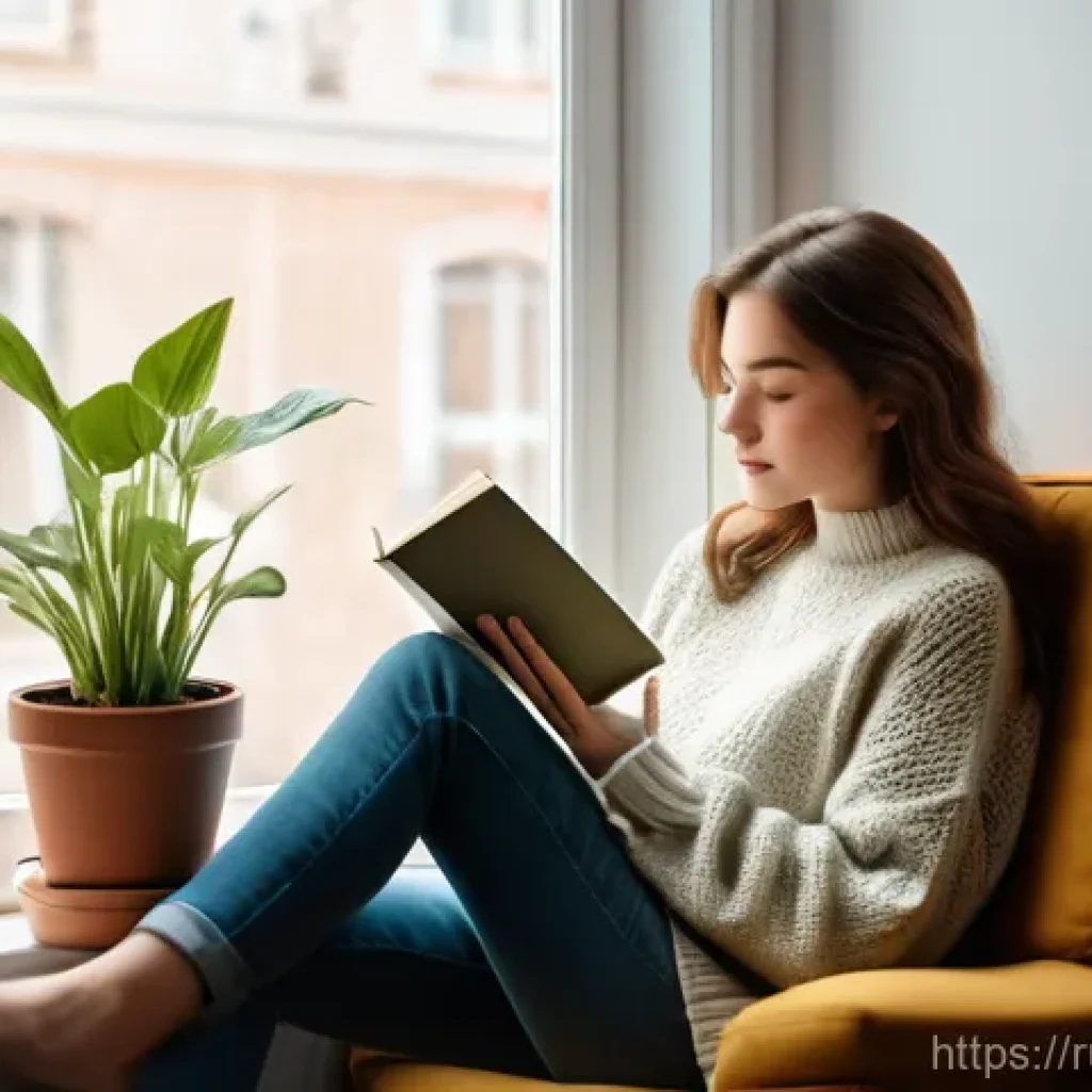 공급망관리 실무에서의 자동화 사례 - Cozy Afternoon Reading**

Prompt: A young woman (20s) with warm brown hair, wearing a soft knitted s...
