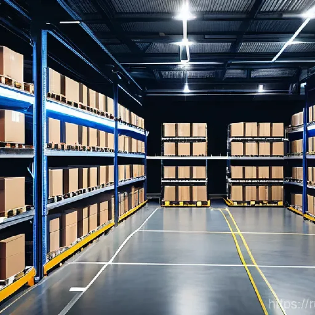 공급망관리 실무에서의 기술 적용 사례 - **Prompt 1: The Automated Heart of Logistics**
    "A wide-angle shot inside a vast, ultra-modern lo...