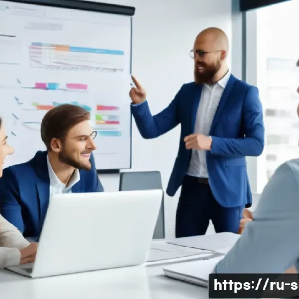 공급망관리 자격증 스터디 그룹 활용 - A diverse group of motivated Russian professionals in a modern, bright conference room, engaged in a...