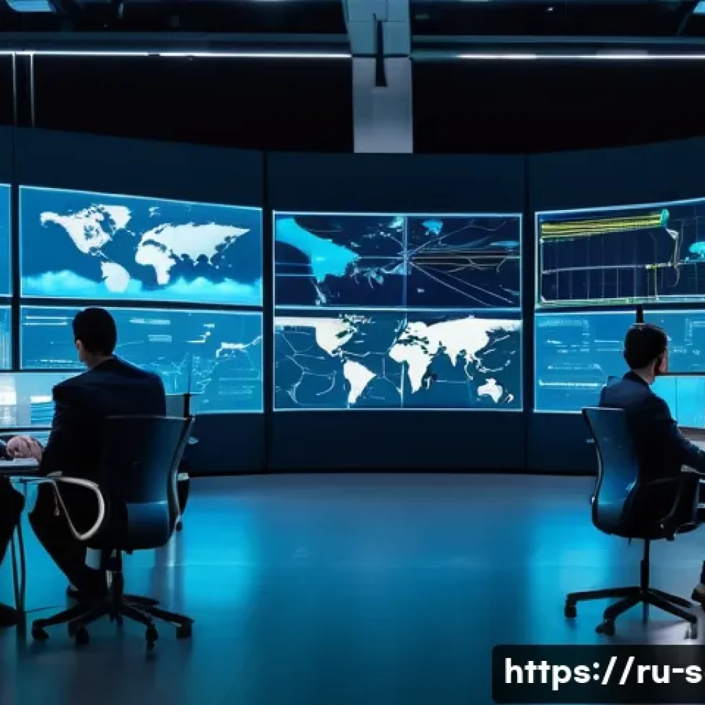 공급망관리와 글로벌 협력 사례 - A modern global logistics control center with diverse international professionals collaborating arou...