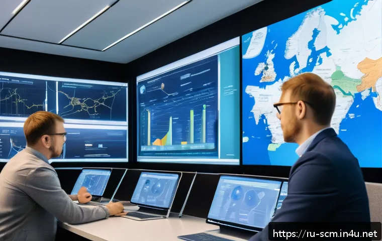 SCM에서의 학습 커리큘럼 개발 - A modern classroom scene in Russia focused on supply chain management training, featuring diverse ad...