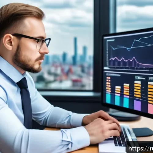 Home 17 공급망관리 전문가 이직 준비 - A professional Russian logistics manager in a modern office environment, analyzing supply chain data...
